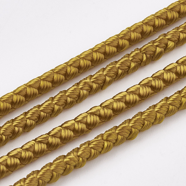 

PandaHall Acrylic Fiber Cords, Dark Goldenrod, 3mm, about 6.56 yards(6m)/roll Fibre Gold