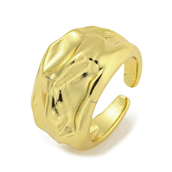 

PandaHall Brass Cuff Rings for Women, Cadmium Free & Lead Free, Real 18K Gold Plated, Inner Diameter: 18mm Brass