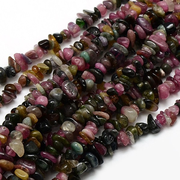 

PandaHall Natural Tourmaline Nuggets Bead Strands, Mixed Color, 5~8x5~9mm, Hole: 1mm, about 32 inch Tourmaline Nuggets Multicolor