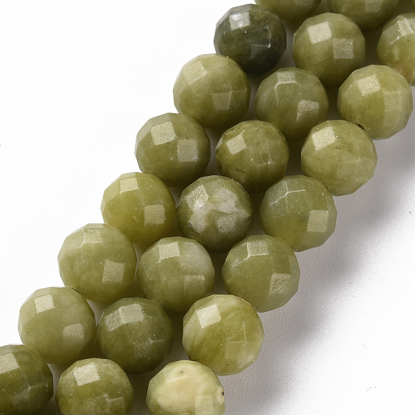 

PandaHall Natural Canada Jade Beads Strands, Round, Faceted, 8mm, Hole: 1.2mm, about 47pcs/strand, 14.57 inch(37cm) Other Jade Round