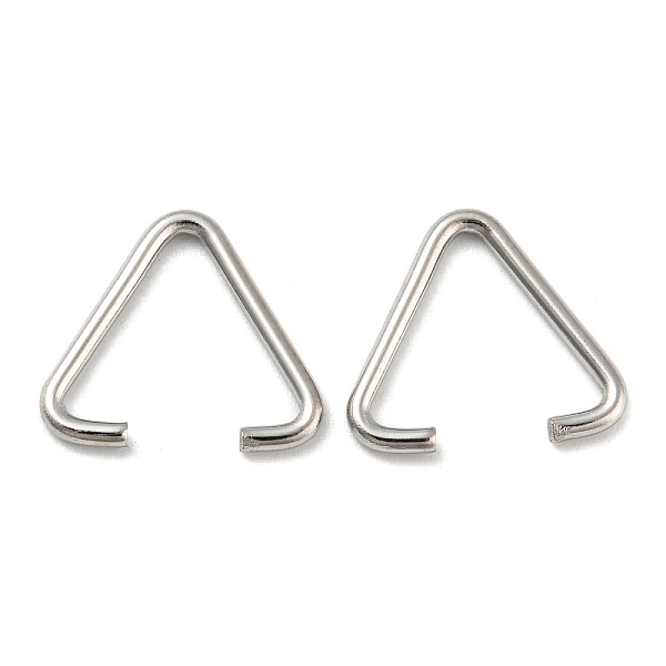 

PandaHall 304 Stainless Steel Pinch Bails, Triangle Rings, Stainless Steel Color, 11.5x13x1mm, Inner diameter: 8.5x9.5mm 304 Stainless Steel
