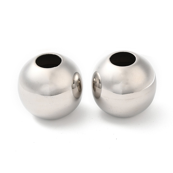

PandaHall 201 Stainless Steel Beads, Large Hole Beads, Rondelle, Stainless Steel Color, 25x23mm, Hole: 9.5mm 201 Stainless Steel Rondelle