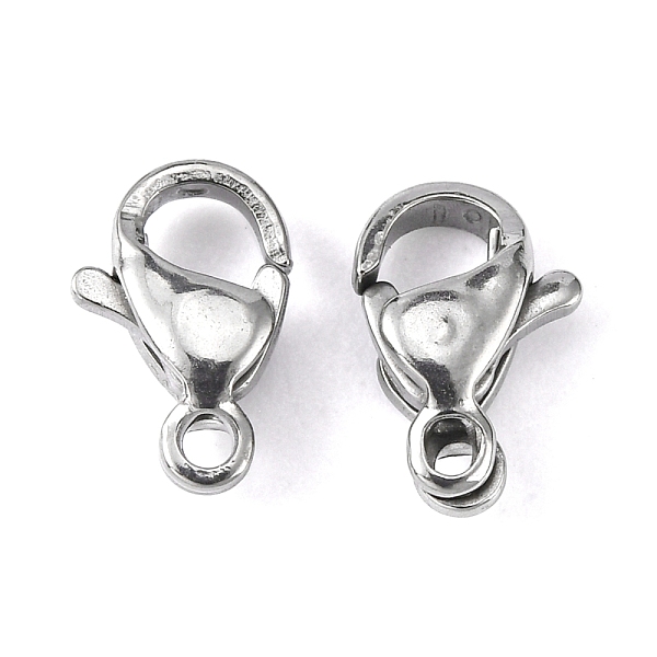 

PandaHall 304 Stainless Steel Lobster Claw Clasps, Parrot Trigger Clasps, Stainless Steel Color, 9x6x3mm, Hole: 1mm 304 Stainless Steel...