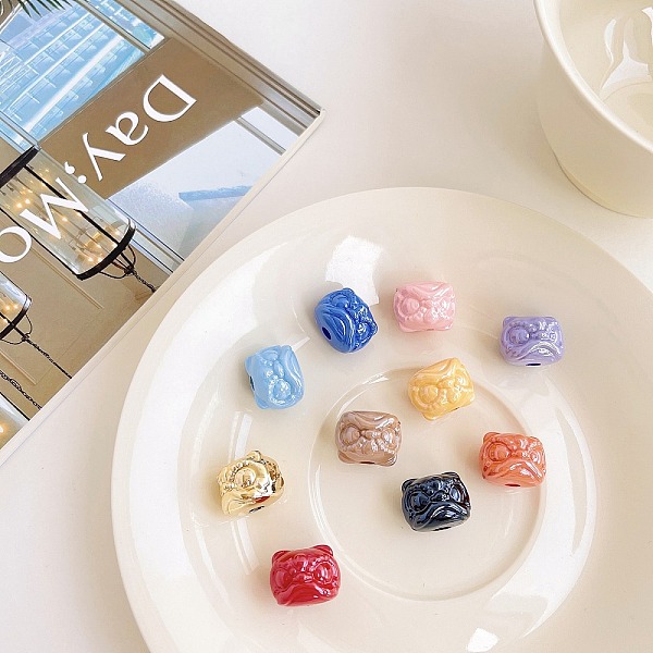 

PandaHall Opaque Acrylic Beads, Lion, Mixed Color, 12.1x15.7x15mm, Hole: 3.8mm Acrylic Lion Multicolor