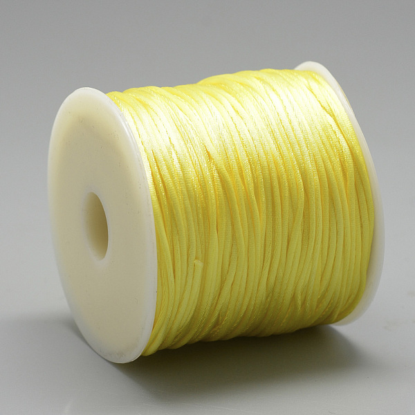 

PandaHall Nylon Thread, Yellow, 2.5mm, about 32.81 Yards(30m)/Roll Nylon Yellow
