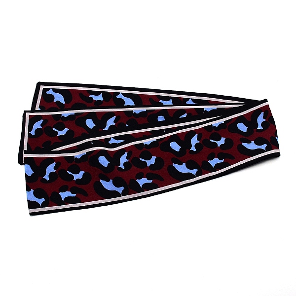 

PandaHall Silk Scarves Decorate, Scarf Necklaces, Leopard Print Pattern, Dark Red, 1150x70x0.5mm Cloth Leopard