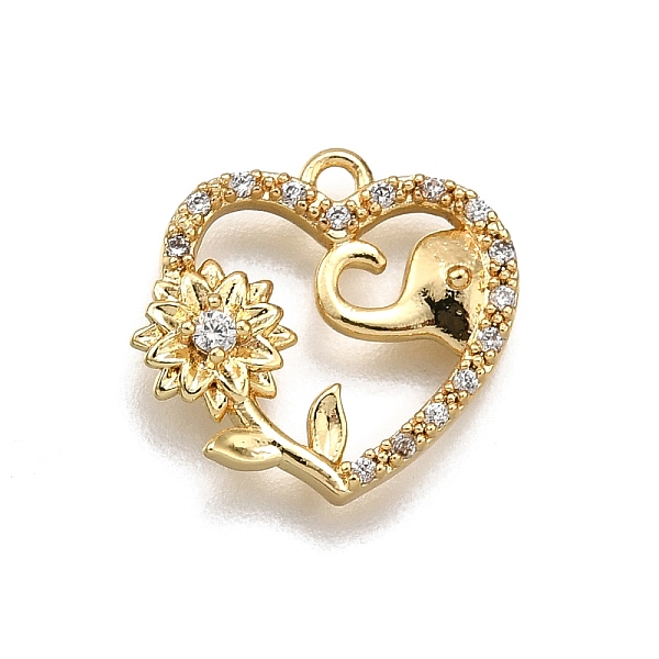 Brass Micro Pave Cl… - image