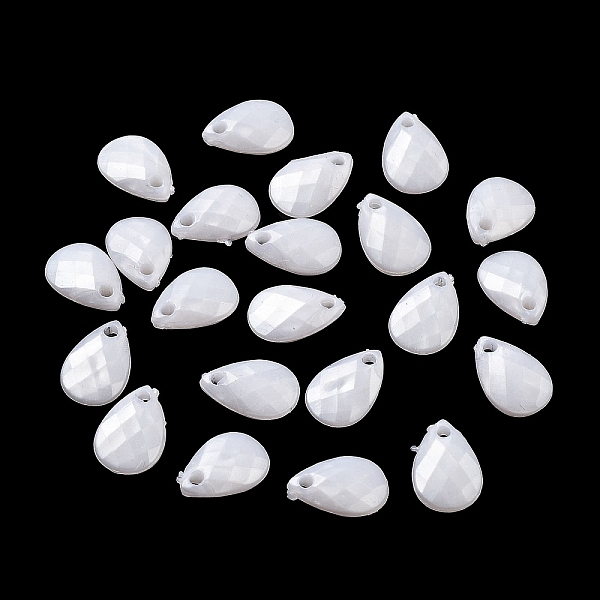 

PandaHall Opaque Acrylic Charms, Faceted, Teardrop Charms, White, 13x8x3mm, Hole: 1.4mm Acrylic Teardrop White