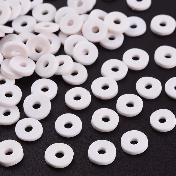 

PandaHall Handmade Polymer Clay Beads, Disc/Flat Round, Heishi Beads, Misty Rose, 6x1mm, Hole: 2mm, about 23500pcs/1000g Polymer Clay Disc