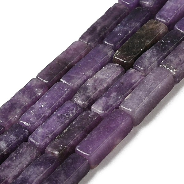 

PandaHall Natural Lepidolite/Purple Mica Stone Beads Strands, Rectangle, 13~14x4~4.5x4~4.5mm, Hole: 1.2mm, about 28pcs/strand, 15.08''...