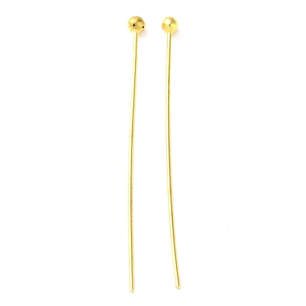 

PandaHall Brass Ball Head Pins, Golden, 30x0.5mm, 24 Gauge, Head: 1.5mm Brass