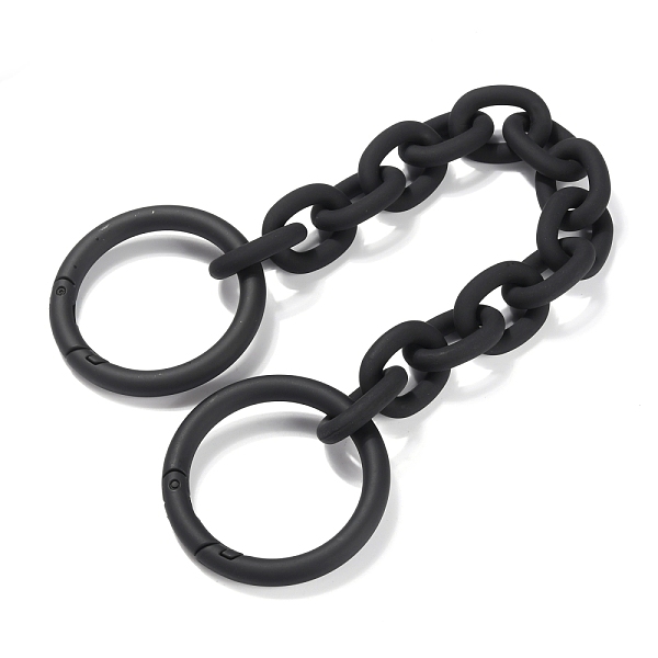 

PandaHall Bag Strap Chains, with Acrylic Cable Chains, Frosted, Black, 49.5cm Acrylic Black