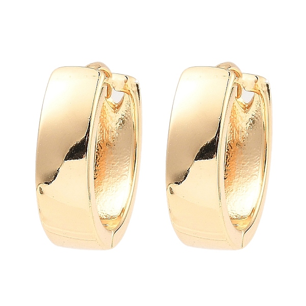 

PandaHall Brass Thick Hoop Earrings, Light Gold, 17x18x5mm Brass Ring