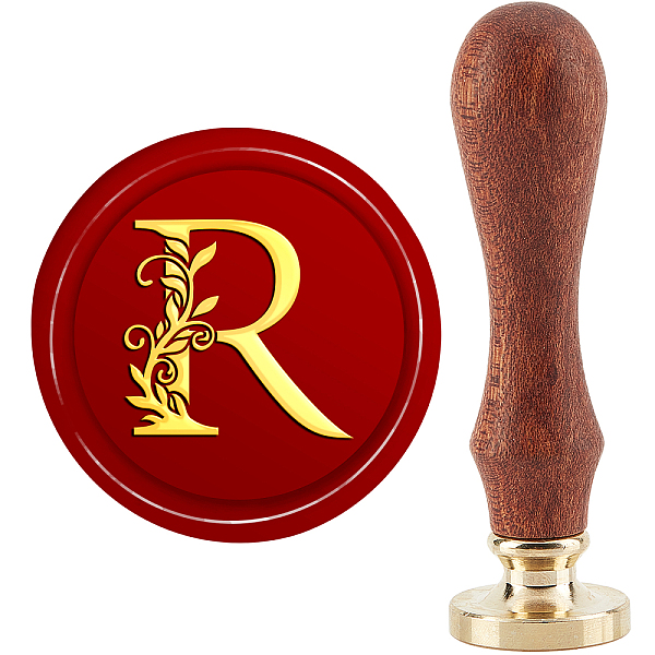 

PandaHall CRASPIRE Wax Seal Stamp Initials R Classic Vintage Sealing Stamp 30mm/1.18inch Removable Brass Head Sealing Stamp with Wooden...