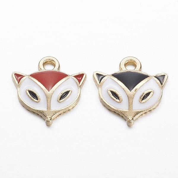 

PandaHall Alloy Enamel Charms, Fox, Golden, Mixed Color, 13x13x2mm, Hole: 1.5mm Alloy+Enamel Fox Multicolor