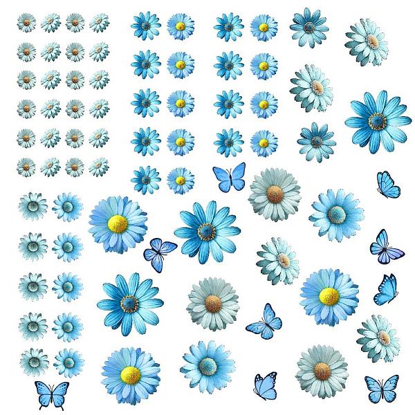 

PandaHall PVC Wall Stickers, Wall Decoration, Floral Pattern, 390x980mm, 2pcs/set PVC Flower