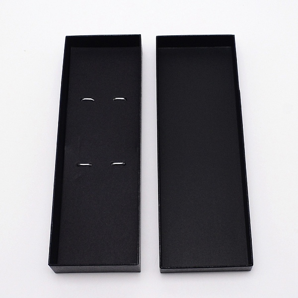 

PandaHall Coated Paper Cutlery Storage Box, Rectangle, Black, 278x94x37mm, Inner Diameter: 269x87mm Paper Black