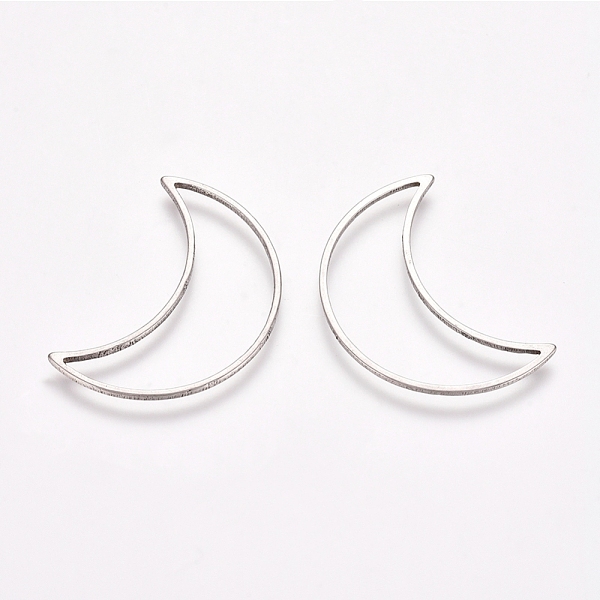 

PandaHall 304 Stainless Steel Linking Rings, for Jewelry Making, Moon, Stainless Steel Color, 25x17.5x0.8mm, Inner Diameter: 23x8.5mm 304...