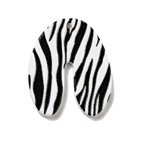 

PandaHall Printed Acrylic Pendants, Arch with Zebra Pattern, Black, 30.5x25.5x2mm, Hole: 1.5mm Acrylic Arch Black