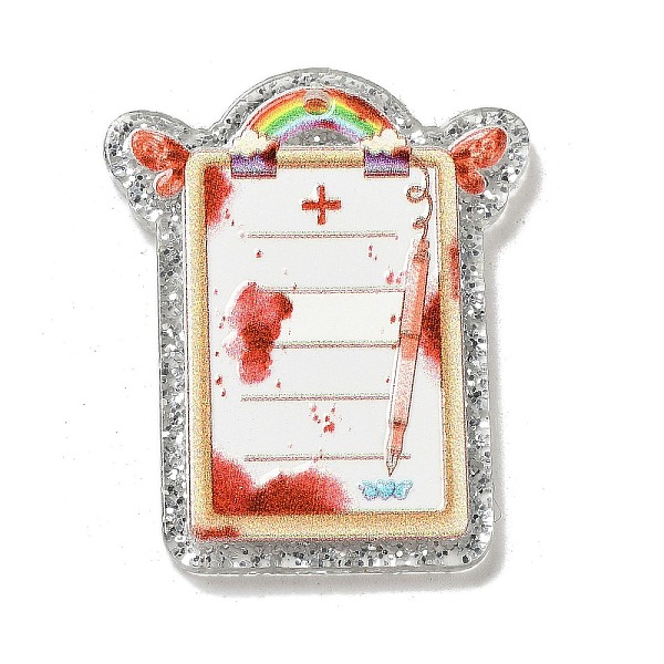 

PandaHall Acrylic Pendants, Square/Butterfly/Animal Theme, Rectangle, 40x33x2.5mm, Hole: 1.7mm Acrylic Rectangle