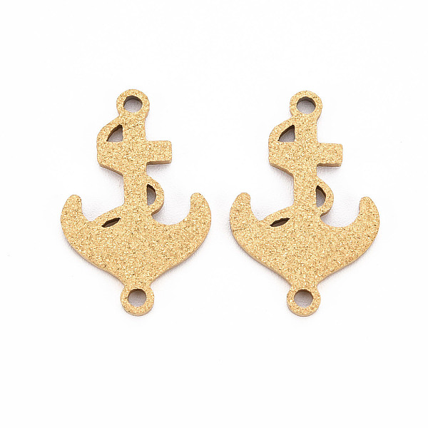 

PandaHall 201 Stainless Steel Link Connectors, Textured, Laser Cut, Anchor, Golden, 21x13x1mm, Hole: 1.6mm 201 Stainless Steel Anchor & Helm