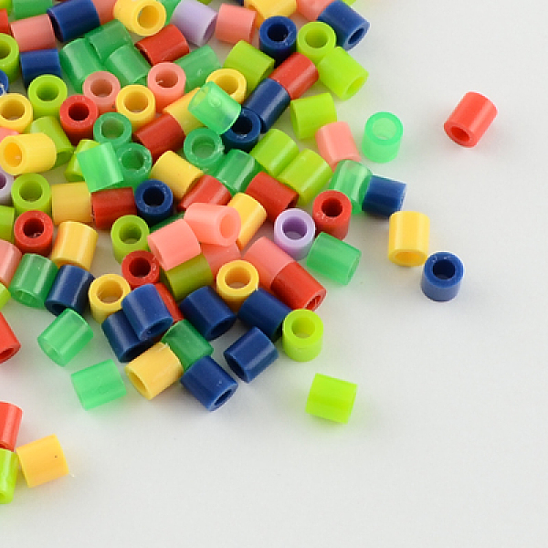 

PandaHall 3x2.5MM Melty Mini Beads Fuse Beads Refills, Tube, Mixed Color, 3x2.5, about 720pcs/9g Plastic Tube Multicolor