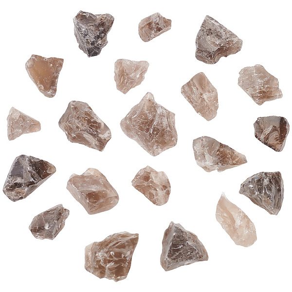

PandaHall BENECREAT 300G Smoky Quartz Natural Stones Bulk Irregularly Smoky Quartz 16~19pcs Raw Crystal Display Decorations for Fountain...