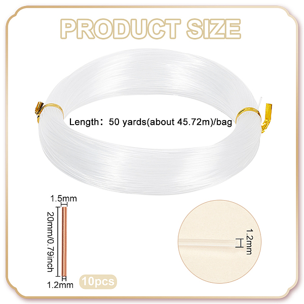 BENECREAT 50 Yards Nylon Memory Wire For Millinery Hat Brims