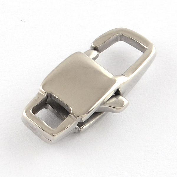 

PandaHall Polished 304 Stainless Steel Lobster Claw Clasps, Stainless Steel Color, 16x8x4mm, Hole: 3mm 304 Stainless Steel Others