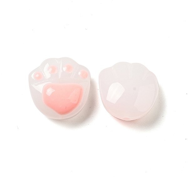 

PandaHall Opaque Glass Beads, Cat Claw Print, Pink, 14.5x14.5x7.8mm, Hole: 1.2mm Glass Cat Shape Pink