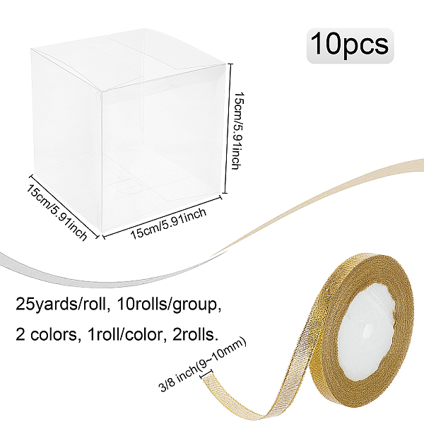 BENECREAT Foldable Transparent PVC Boxes