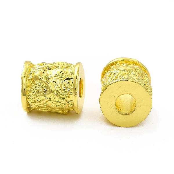 

PandaHall Alloy European Beads, Large Hole Beads, Textured, Column, Golden, 14x13mm, Hole: 4.9mm Alloy Column