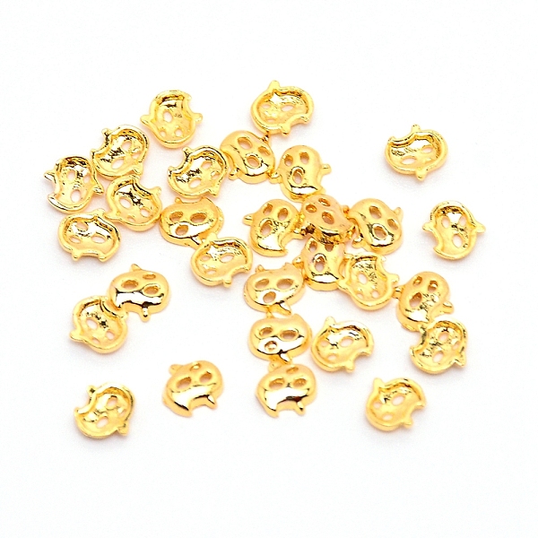 

PandaHall Halloween Themed Alloy Cabochons, Nail Art Decoration Accessories for Women, Cadmium Free & Lead Free, Ghost, Golden, 5x5x1.5mm...