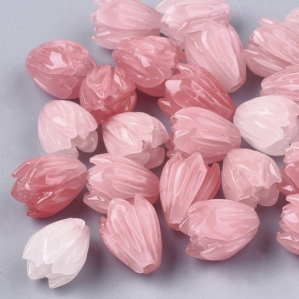 

PandaHall Synthetic Coral Beads, Dyed, Flower Bud, Light Coral, 8.5x7mm, Hole: 1mm Synthetic Coral Red