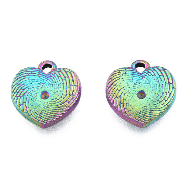 

PandaHall Rack Plating 201 Stainless Steel Pendant Rhinestone Settings, Heart, Rainbow Color, Fit For 1.8mm Rhinestone, 16x15.5x3.5mm, Hole...
