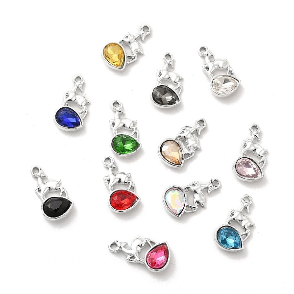 

PandaHall UV Plating Alloy Glass Pendants, Platinum, Sheep with Teardrop Charms, Mixed Color, 20x10x4mm, Hole: 1.7mm Alloy+Glass Teardrop..., Multicolor