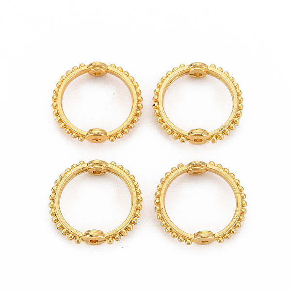 

PandaHall Tibetan Style Alloy Beads, Ring, Cadmium Free & Lead Free, Golden, 14.5x15x3.5mm, Hole: 1.2mm, about 1690pcs/1000g Alloy Ring