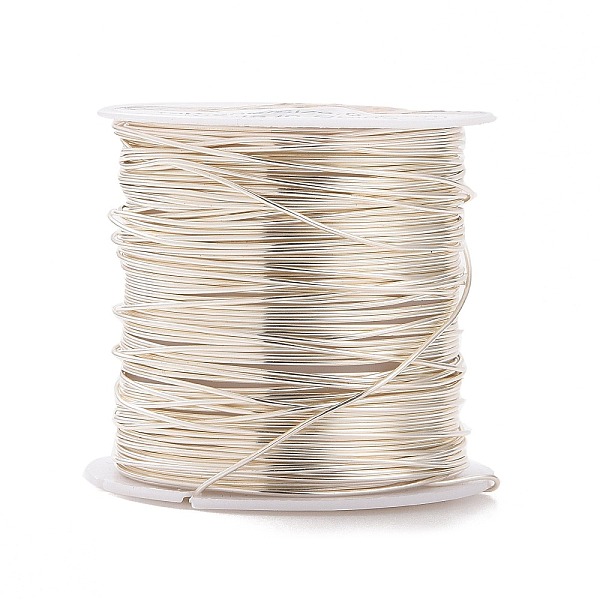 

PandaHall Round Copper Wire Copper Beading Wire for Jewelry Making, Long-Lasting Plated, Silver Color Plated, 21 Gauge, 0.7mm, about 42.65...