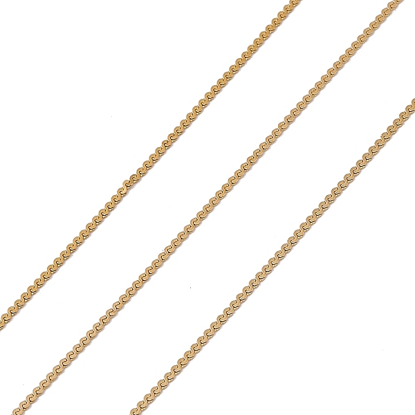 

PandaHall Ion Plating(IP) 304 Stainless Steel Serpentine Chain, Soldered, with Spool, Golden, 1x0.4mm, about 32.81 Feet(10m)/Roll 304...