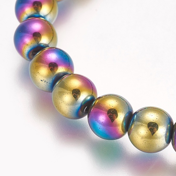 Galvanisiertes Nichtmagnetisches Armband Aus Synthetischem Hämatit-Perlen-Stretch