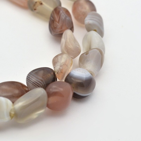 

PandaHall Natural Botswana Agate Bead Strands, Nuggets, 5~7X5~7mm, Hole: 1mm, about 15.7 inch Botswana Agate Nuggets