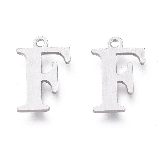 

PandaHall 304 Stainless Steel Charms, Laser Cut, Alphabet, Stainless Steel Color, Letter.F, 12.5x8x0.7mm, Hole: 1mm 304 Stainless Steel...