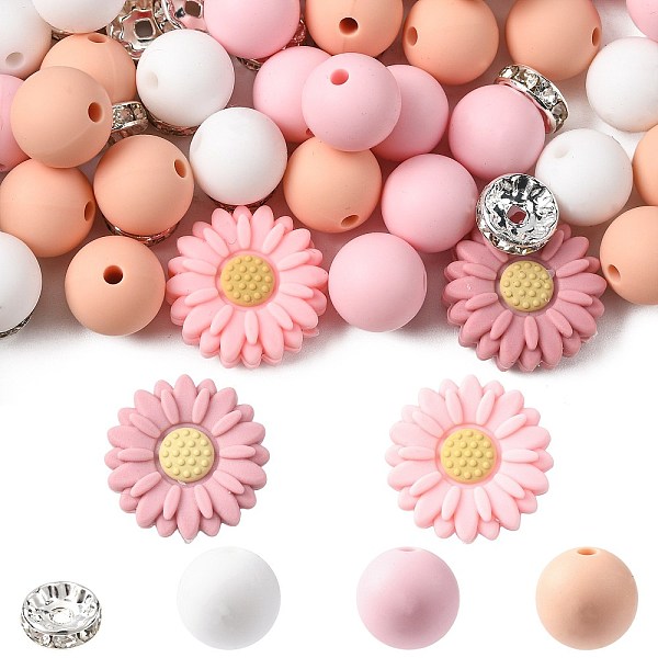 DIY Daisy Round Beads Findings Kits DIY Daisy Round Beads Findings Kits