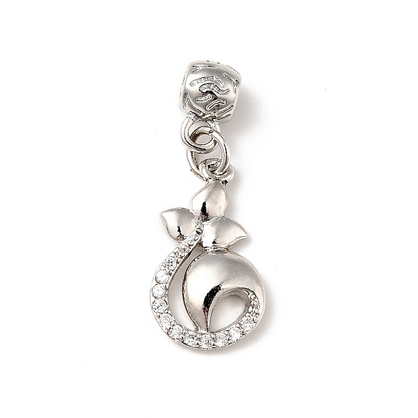 

PandaHall Rack Plating Brass Micro Pave Clear Cubic Zirconia Pendants, Long-Lasting Plated, Cadmium Free & Lead Free, Leaf, Platinum, 29mm...