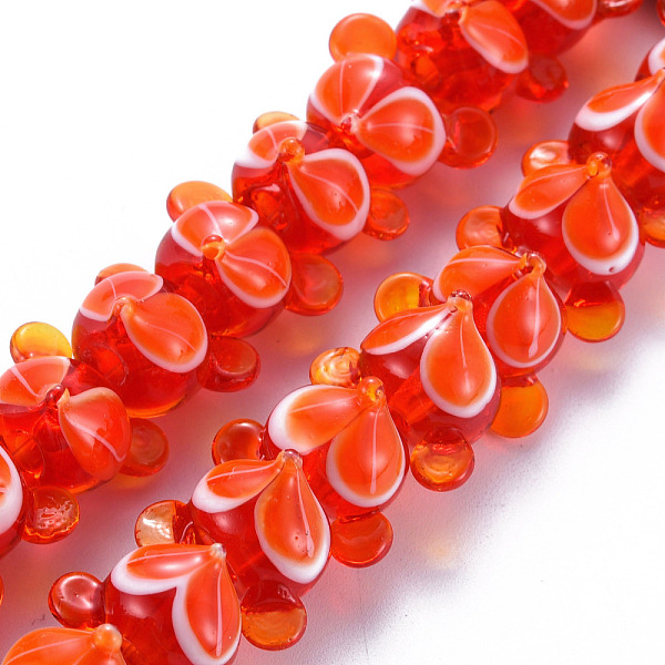 

PandaHall Handmade Bumpy Lampwork Beads Strands, Fox, Red, 12~13x17~19.5x15~16mm, Hole: 2.5mm, about 40pcs/strand, 16.54 inch(42cm) Lampwork...