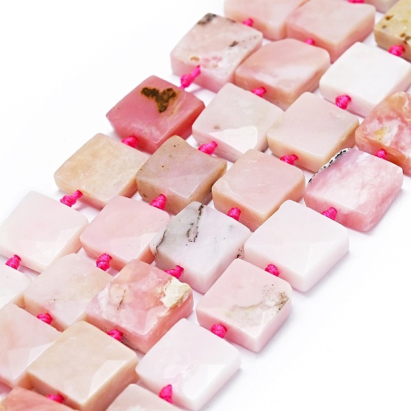 

PandaHall Natural Pink Opal Beads Strands, Faceted, Square, 12~13x12~13x5~6mm, Hole: 1mm, about 25pcs/strand, 16.93 inch(43cm) Pink Opal...