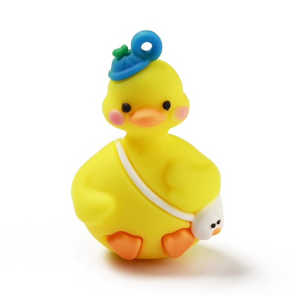 

PandaHall PVC Plastic Pendants, Duck, Yellow, 49x31x24mm, Hole: 3mm PVC Duck Yellow