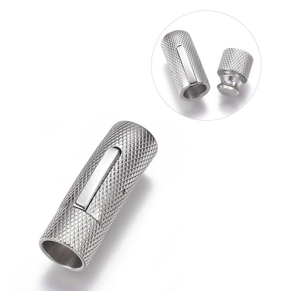 

PandaHall 304 Stainless Steel Bayonet Clasps, Stainless Steel Color, 30.5x10mm, Hole: 8mm 304 Stainless Steel