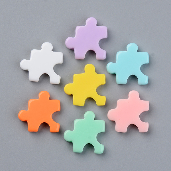 

PandaHall Resin Cabochons, Opaque, Puzzle, Mixed Color, 16x16x3.5mm Resin Others Multicolor