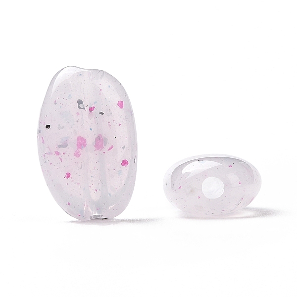 

PandaHall Opaque Acrylic with Point Pattern Beads, Rice, Thistle, 13.4~14.3x9.2x5.3~5.5mm, Hole: 1.8mm Acrylic Rice Purple